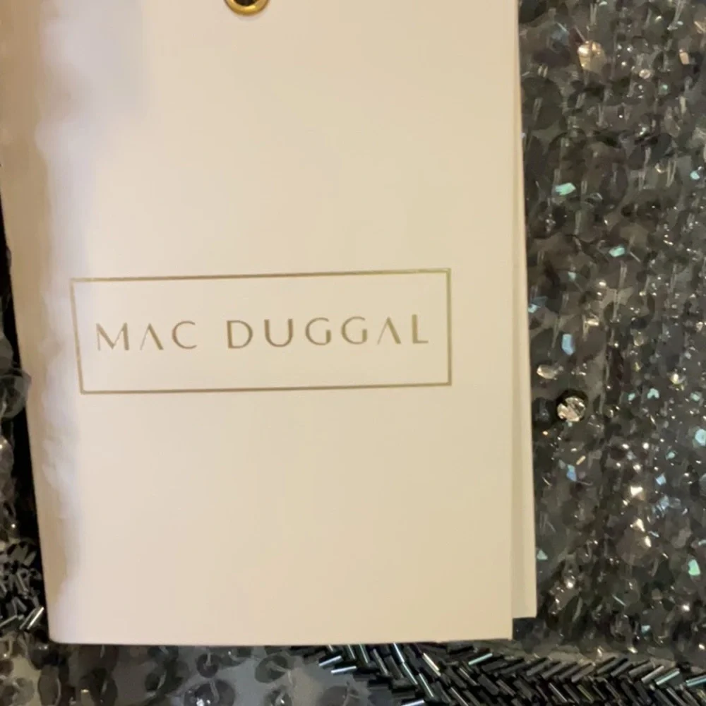 Mac Duggal - Sleeveless High Neck Beaded Midi Sheath Dress - NEW